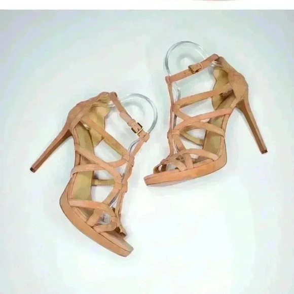 Michael Kors Strappy Platform Heel Sandal Suede 10 - Picture 2 of 4